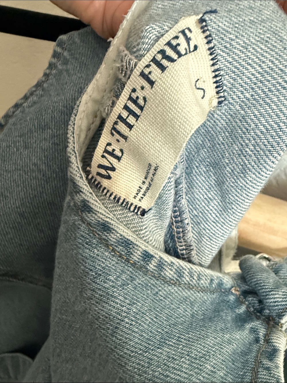 Free People High Roller Denim Short Overall size Small - Picture 5 of 5